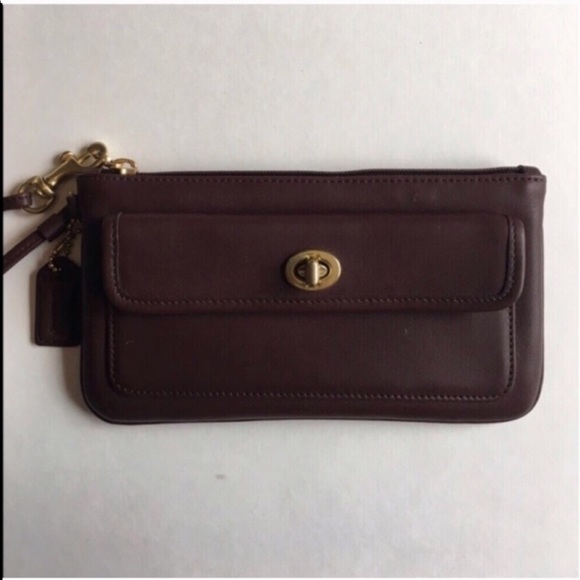 🆕 Coach Brown Wristlet - Picture 2 of 6